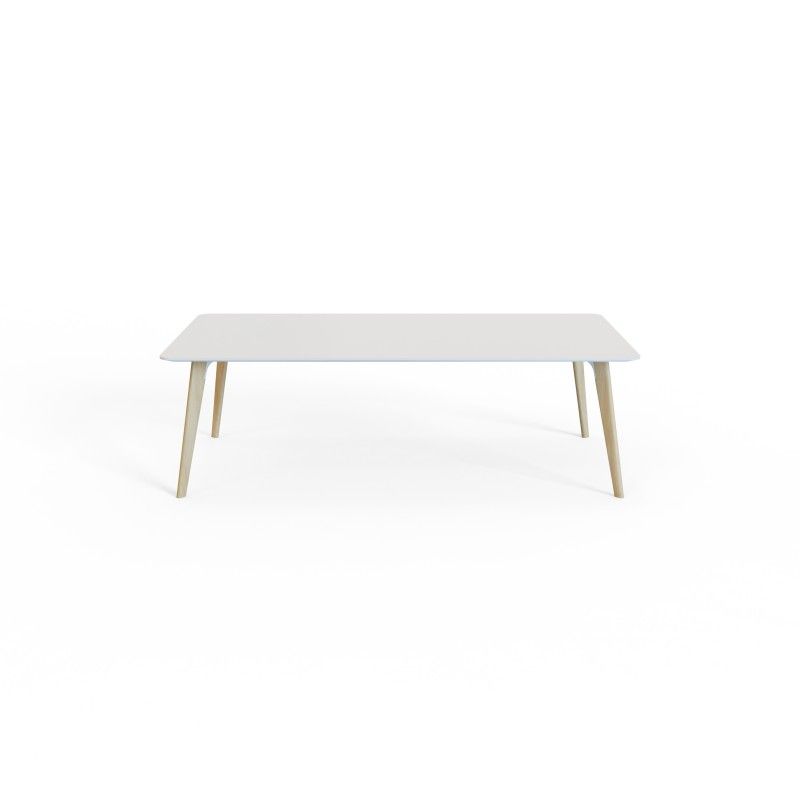 VITE‑TB‑2412 – Conference Table · MFC Tabletop · Solid Wood Legs · Black/White Connector Options