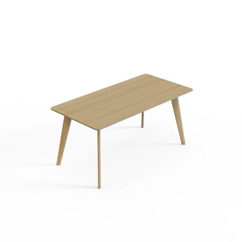 VITE‑TB‑1608 – Work Table · MFC Tabletop · Solid Wood Legs · Black/White Connector Options