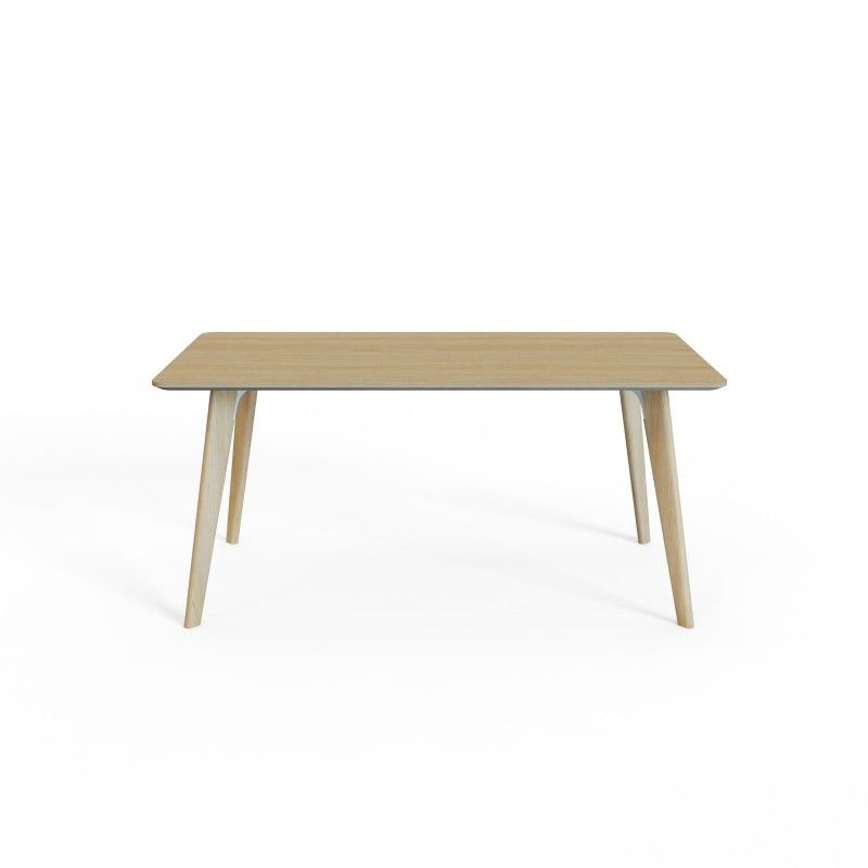 VITE‑TB‑1608 – Work Table · MFC Tabletop · Solid Wood Legs · Black/White Connector Options