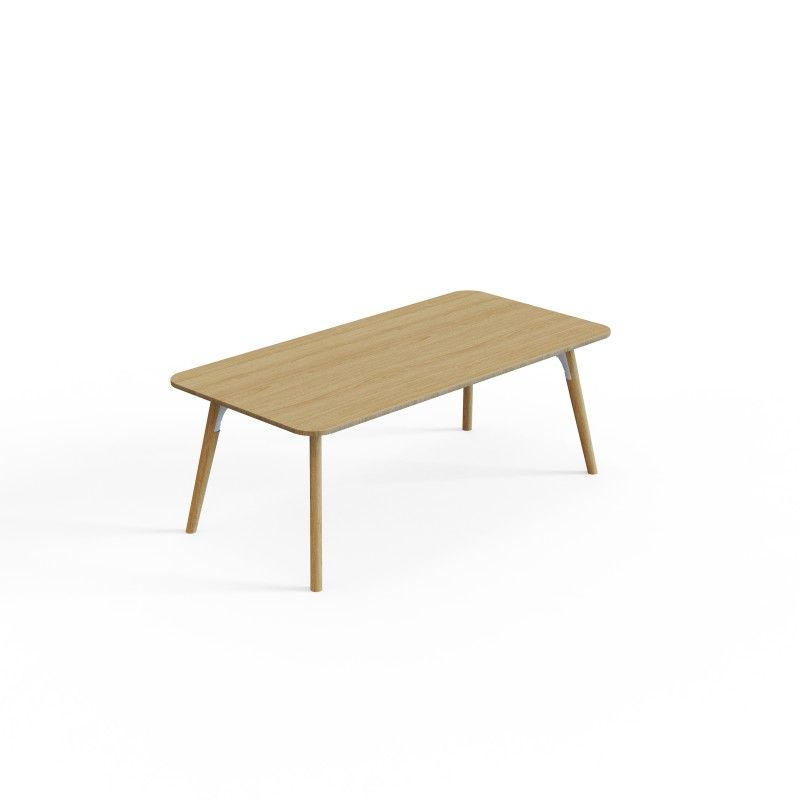 VITE‑CTB‑1206 – Coffee Table · MFC Top · Solid Wood Legs · Black/White Connector Options