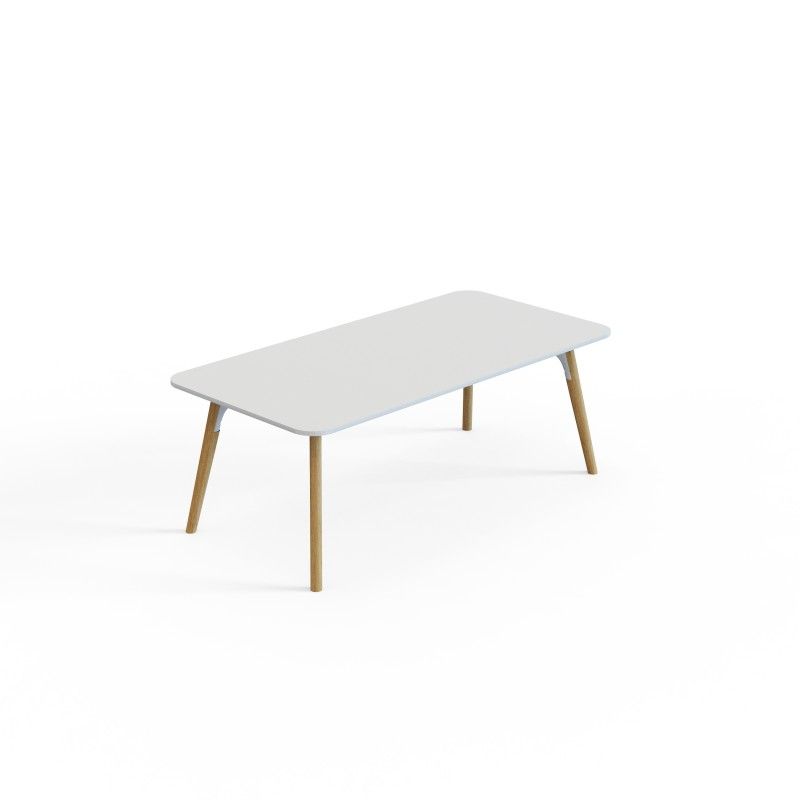 VITE‑CTB‑1206 – Coffee Table · MFC Top · Solid Wood Legs · Black/White Connector Options