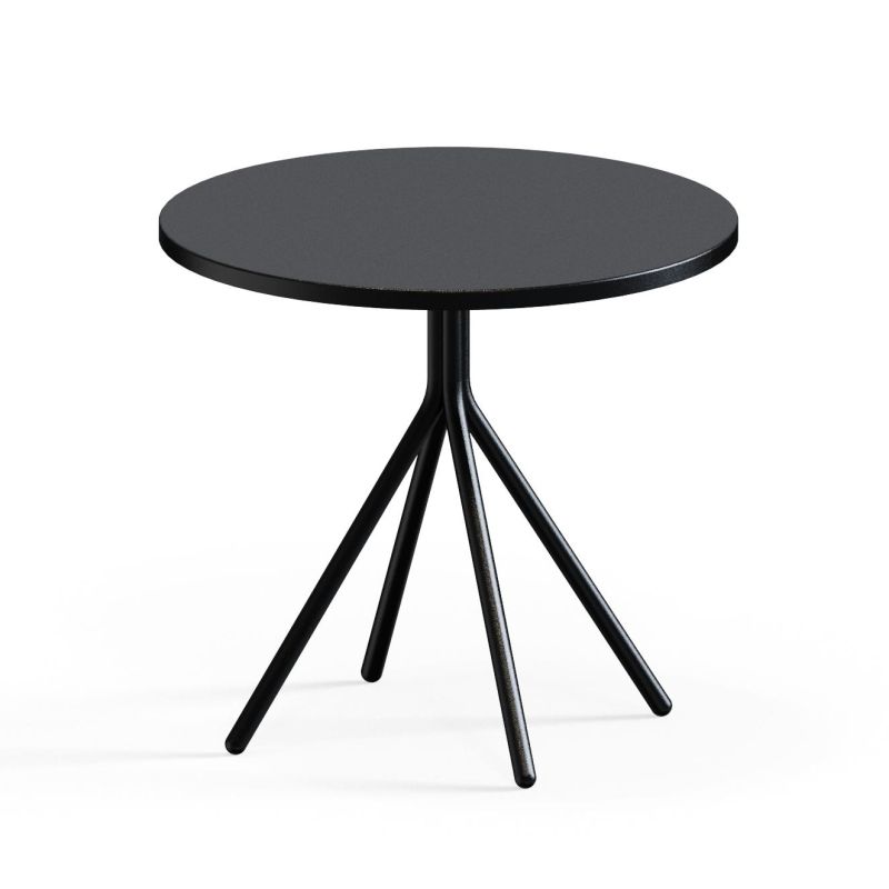 Ozian‑500‑B – Round Side Table · 18 mm MFC Straight‑Edge Top · Powder‑Coated Steel Frame