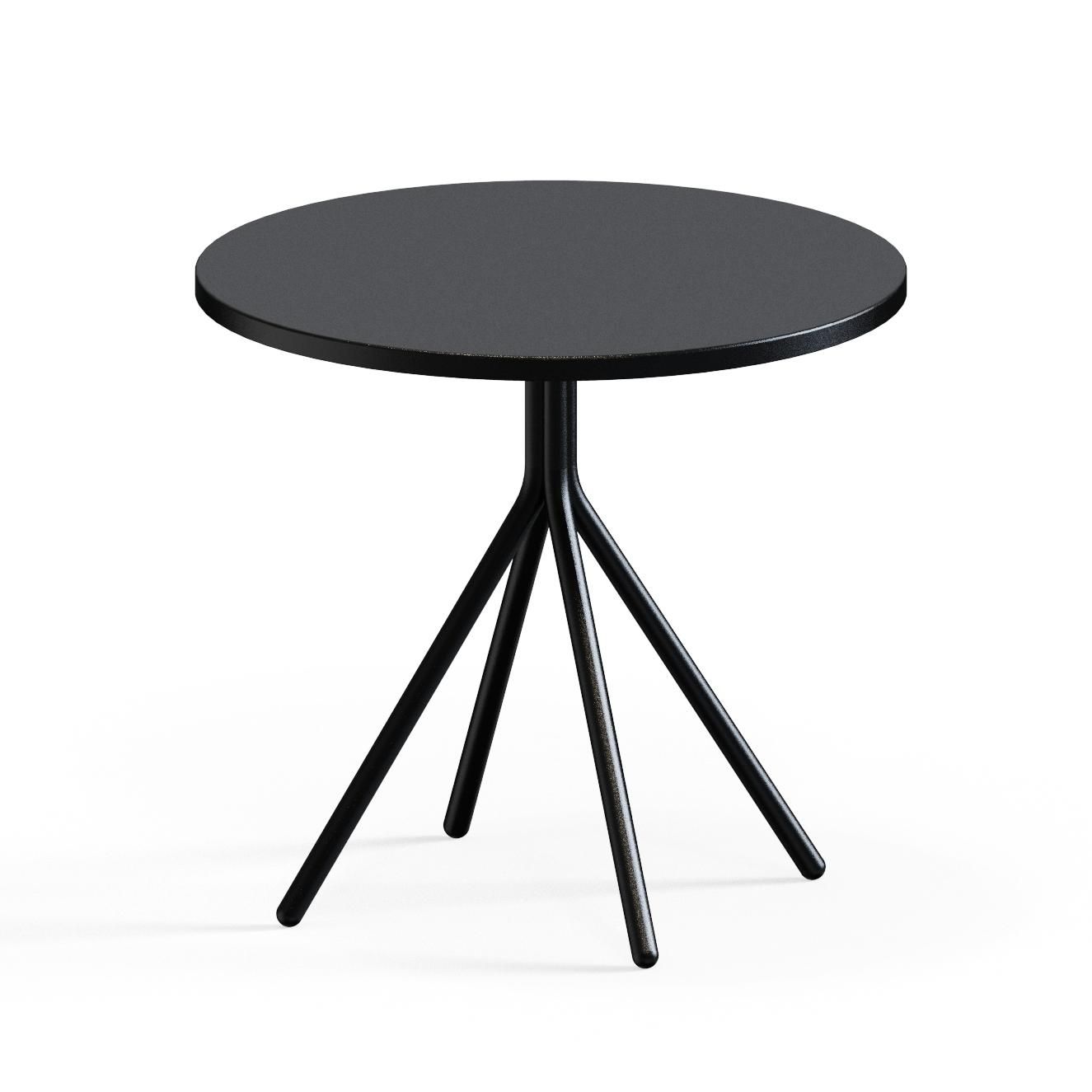 Ozian‑500‑B – Round Side Table · 18 mm MFC Straight‑Edge Top · Powder‑Coated Steel Frame