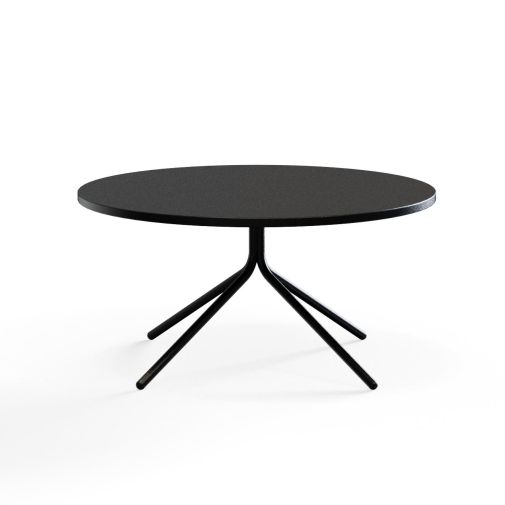 Ozian‑700‑B – Round Coffee Table · 18 mm MFC Straight‑Edge Top · Powder‑Coated Steel Frame