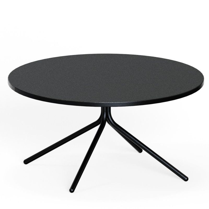 Ozian‑700‑B – Round Coffee Table · 18 mm MFC Straight‑Edge Top · Powder‑Coated Steel Frame