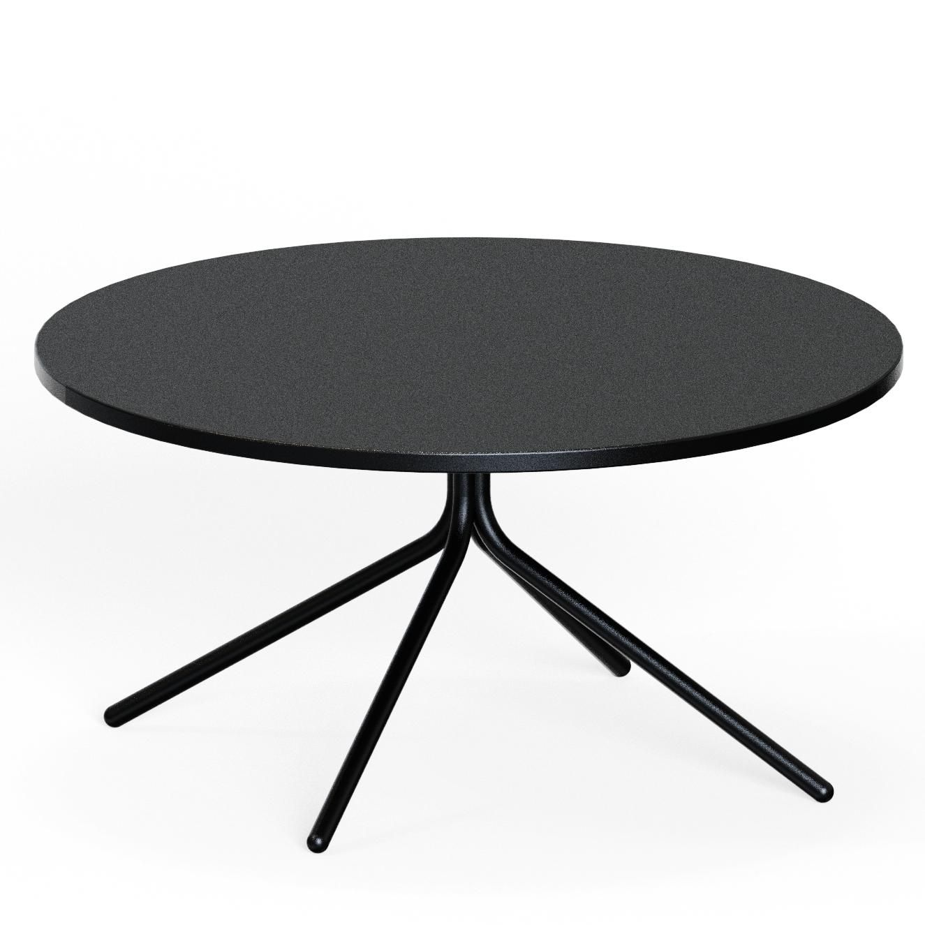 Ozian‑700‑B – Round Coffee Table · 18 mm MFC Straight‑Edge Top · Powder‑Coated Steel Frame