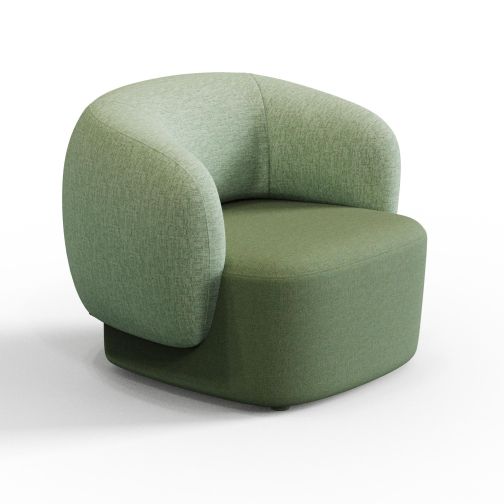 Plump‑2A1 – Single‑Seat Lounge Sofa · Solid Wood Frame · High‑Resilience Foam