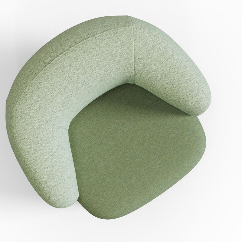 Plump‑2A1 – Single‑Seat Lounge Sofa · Solid Wood Frame · High‑Resilience Foam