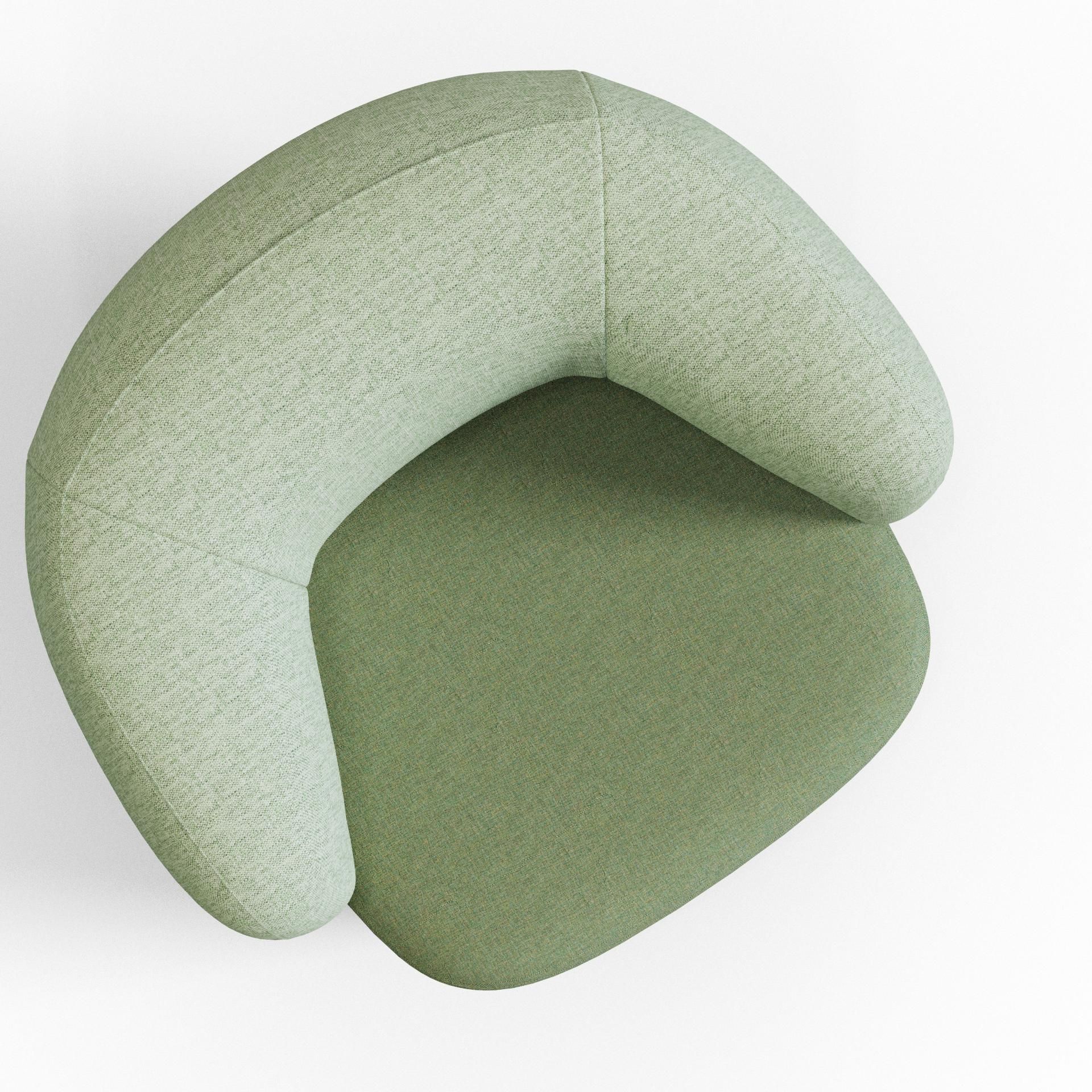 Plump‑2A1 – Single‑Seat Lounge Sofa · Solid Wood Frame · High‑Resilience Foam