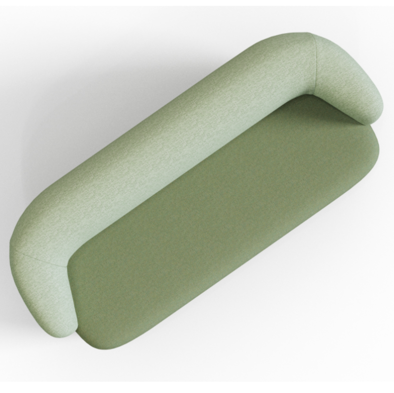 Plump‑2A3 – Three‑Seat Lounge Sofa · Solid Wood Frame · High‑Resilience Foam