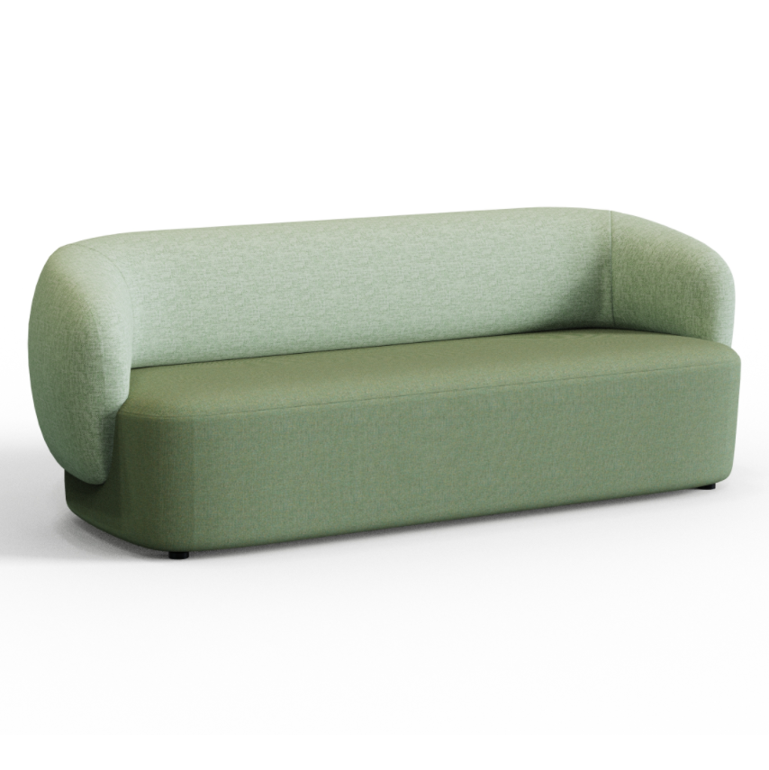 Plump‑2A3 – Three‑Seat Lounge Sofa · Solid Wood Frame · High‑Resilience Foam