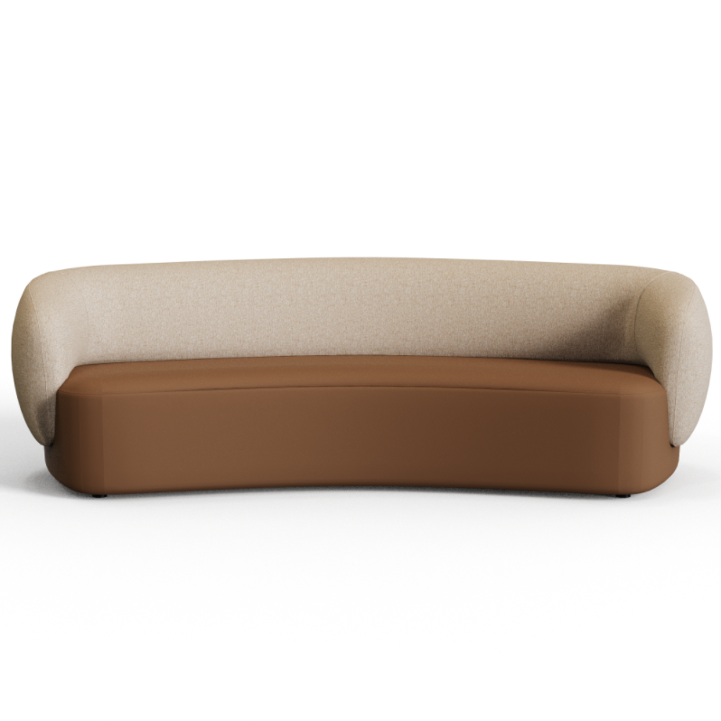 Plump‑2AV4 – Curved Lounge Sofa · Solid Wood Frame · High‑Resilience Foam