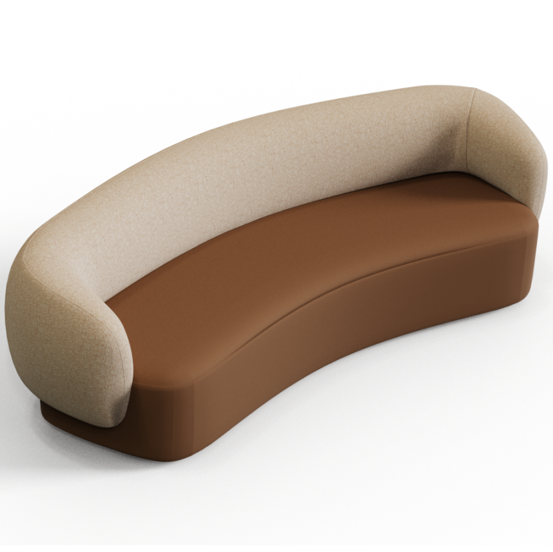 Plump‑2AV4 – Curved Lounge Sofa · Solid Wood Frame · High‑Resilience Foam