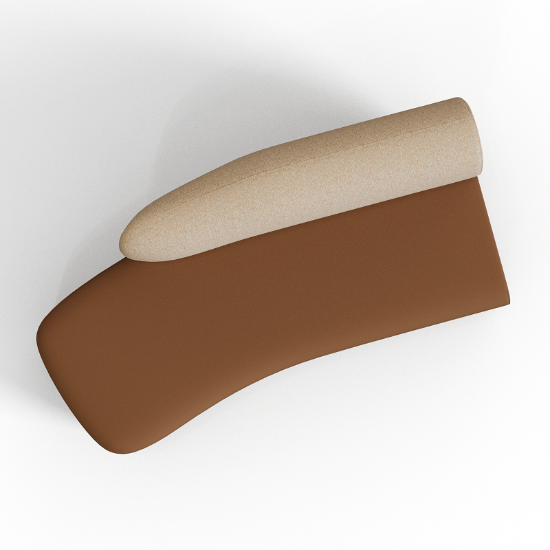 Plump‑JV3 – Asymmetric Lounge Sofa · Solid Wood Frame · High‑Resilience Foam