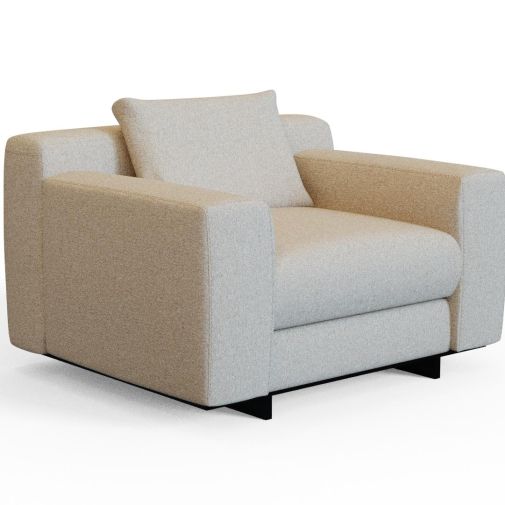 Comm‑A01 – Lounge Armchair · Solid Wood Frame · High‑Resilience Foam · Metal Base