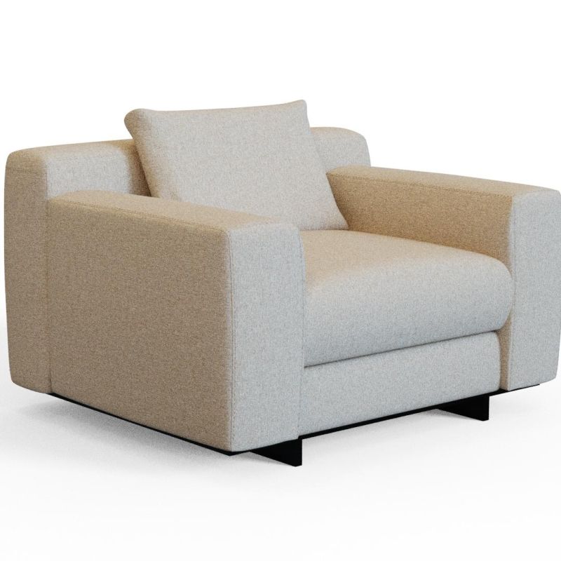 Comm‑A01 – Lounge Armchair · Solid Wood Frame · High‑Resilience Foam · Metal Base
