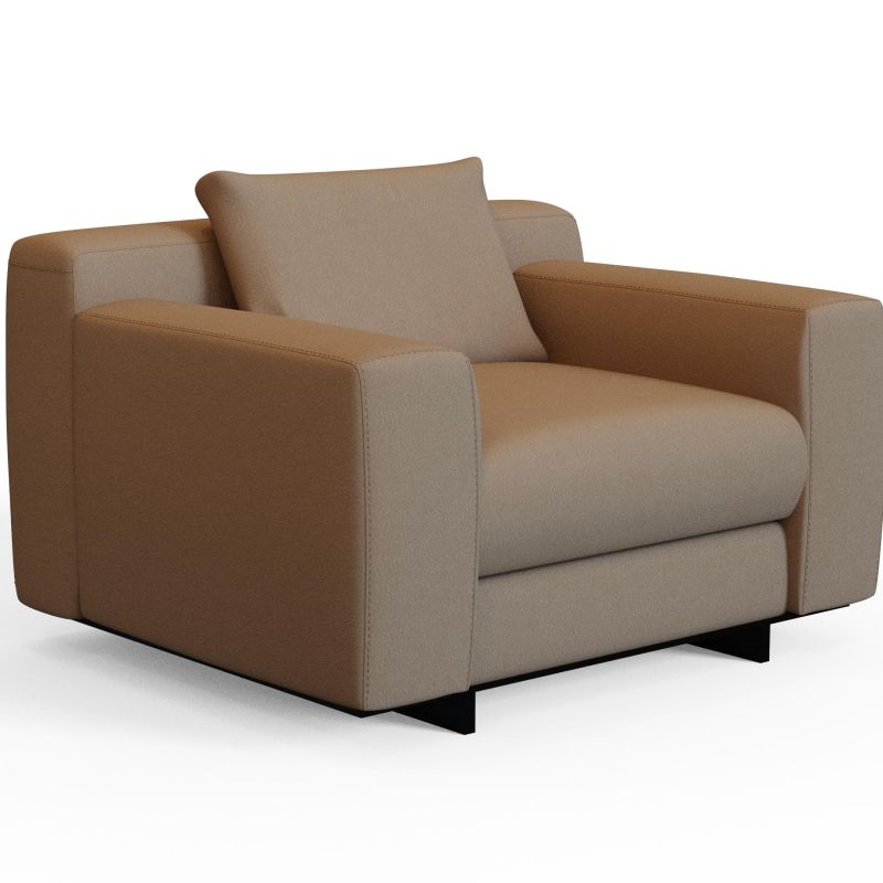 Comm‑A01 – Lounge Armchair · Solid Wood Frame · High‑Resilience Foam · Metal Base