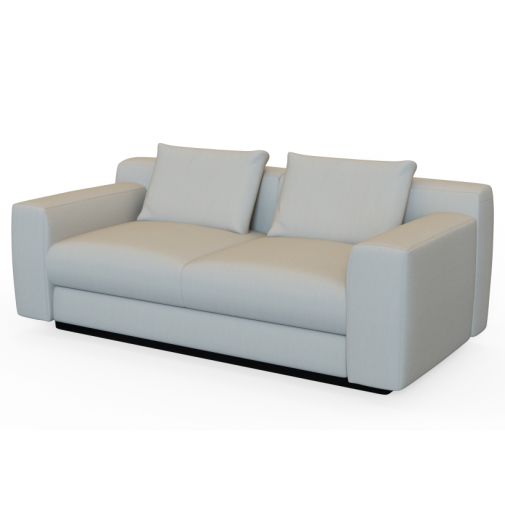Comm‑B02 – Two‑Seat Sofa · Solid Wood Frame · High‑Resilience Foam · Metal Base
