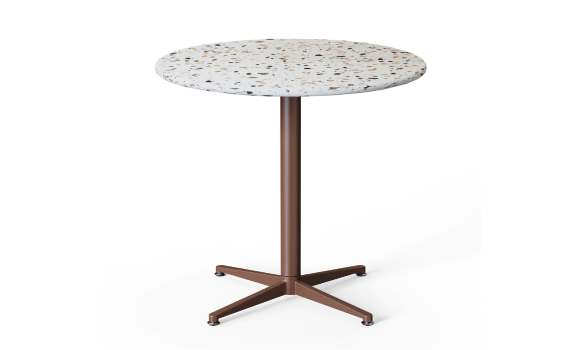 SG4S-TB800: A Compact Round Table with Clear Structure and Material Contrast