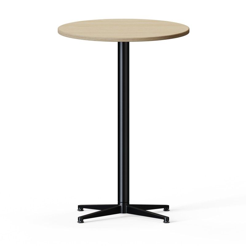 SG4S‑BT800 – Round Bar Table · Laminate Top · Metal Four‑Star Base