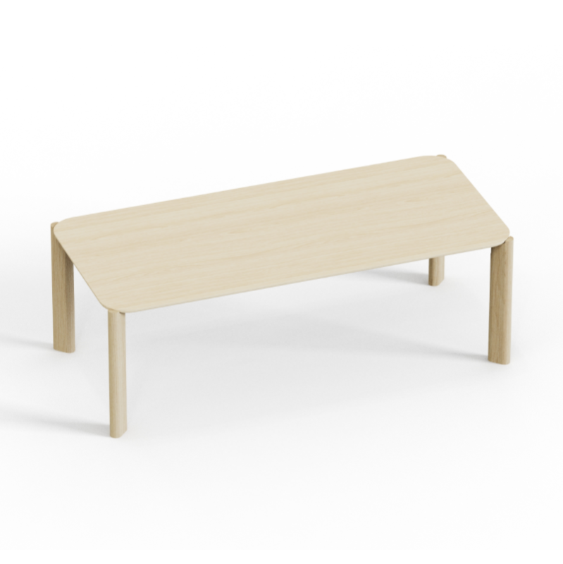 Pebble‑T2210 – Rectangular Table · Veneer Top · Wooden Legs