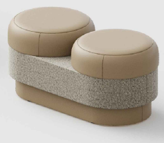 X825-2A Dual Seat Ottoman Bench