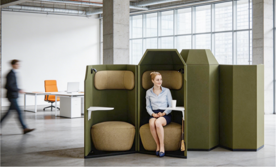 Create Private Focus Spaces with the X818-A & X818-B Acoustic Booth Series