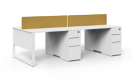 4-Person Workstation: Combining Storage, Privacy, and Productivity in One Smart Office Solution